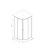 SANI-SUPPLY Douchecabine James Kwartrond 100x100x192cm Schuideuren 6mm veiligheidsglas