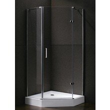 Douchecabine Infinty Vijfhoek 90x90 cm Draaideur Helderglas 6 mm veiligheidsglas