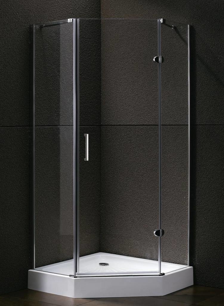 Douchecabine Infinty Vijfhoek 90x90 cm Draaideur Helderglas 6 mm