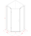 SANI-SUPPLY Douchecabine Infinty Vijfhoek 90x90 cm Draaideur Helderglas 6 mm veiligheidsglas