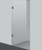 Nisdeur Profielloos Infinty 80x200 cm Helderglas 8mm Veiligheidsglas chroom profiel Nisdeur Profielloos Infinty 80x200 cm Helderglas 8mm Veiligheidsglas chroom profiel