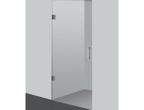 Nisdeur Profielloos Infinty 90x200 cm Helderglas 8mm Veiligheidsglas chroom profiel