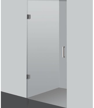 SANI-SUPPLY Nisdeur Profielloos Infinty 90x200 cm Helderglas 8mm Veiligheidsglas chroom profiel