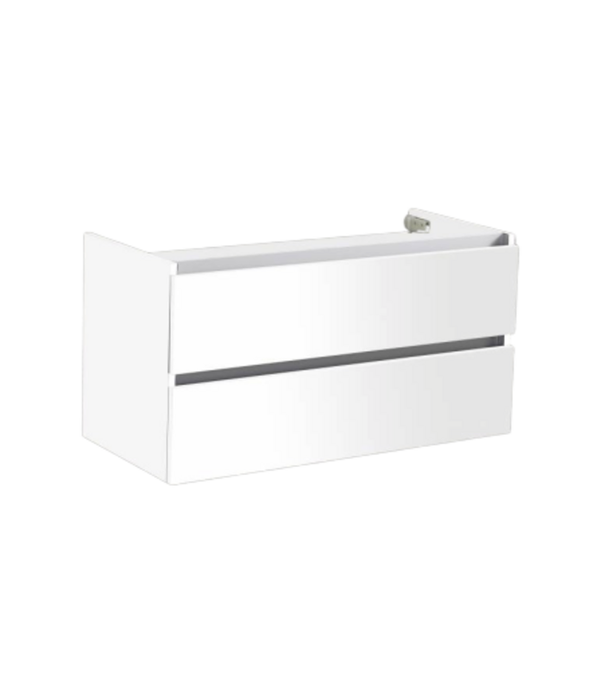 Badkamermeubel Set Trendline Glans Wit 80x47x52 cm met natuursteen blad en Waskom