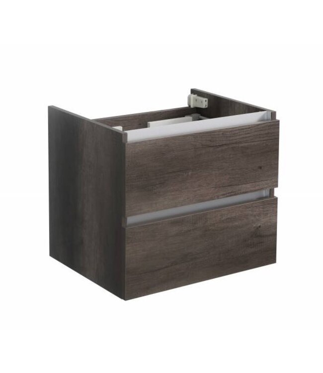 Badkamermeubel set Trendline Glans Wit 60x47x52 cm met natuursteen blad en Waskom