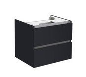 Badkamermeubel set Trendline Glans Wit 60x47x52 cm met natuursteen blad en Waskom