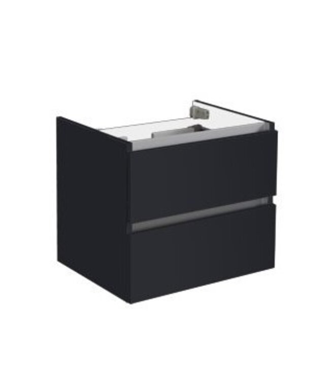 Badkamermeubel set Trendline Glans Wit 60x47x52 cm met natuursteen blad en Waskom