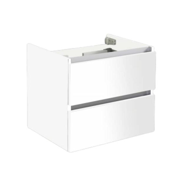 Badkamermeubel set Trendline Glans Wit 60x47x52 cm met natuursteen blad en Waskom