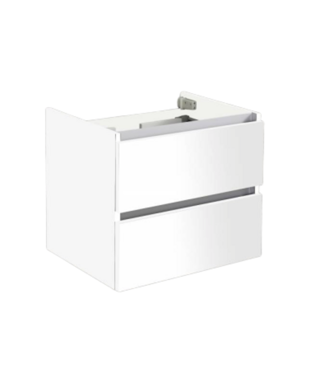 Badkamermeubel set Trendline Glans Wit 60x47x52 cm met natuursteen blad en Waskom