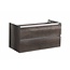 SANI-SUPPLY Badkamermeubel set Trendline Glans Wit 100x47x52 cm met natuursteen blad en Waskom