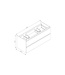 Badkamermeubel set Trendline Glans Wit 120x47x52 cm met natuursteen blad en Waskom