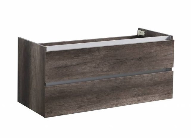 Badkamermeubel set Trendline Glans Wit 120x47x52 cm met natuursteen blad en Waskom