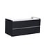 Badkamermeubel set Trendline Glans Wit 120x47x52 cm met natuursteen blad en Waskom
