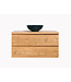 Badkamermeubel 100x50x45cm Sally Mat Eiken Topblad  zonder uitsparing