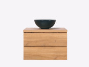 Badkamermeubel 80x50x45cm Sally Mat Eiken Topblad  zonder uitsparing