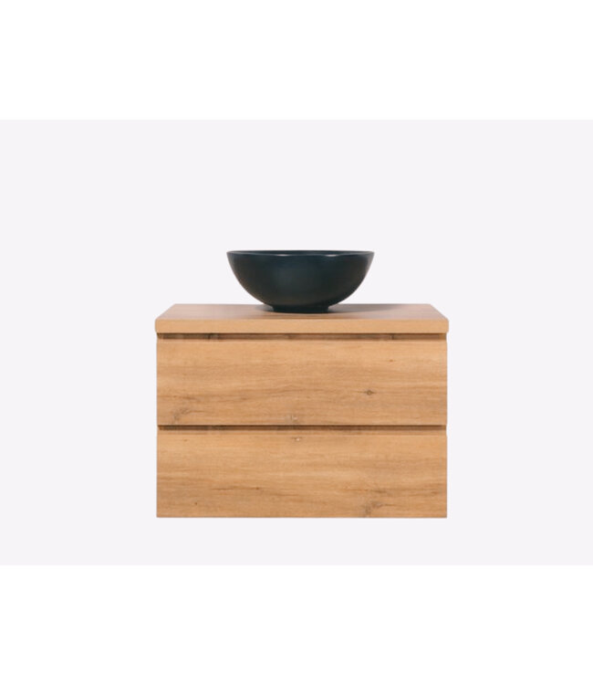 ALONI Badkamermeubel 80x50x45cm Sally Mat Eiken Topblad  zonder uitsparing