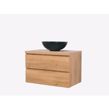 Badkamermeubel 80x50x45cm Sally Mat Eiken Topblad  zonder uitsparing