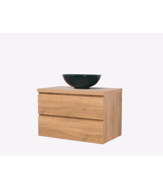 ALONI Badkamermeubel 80x50x45cm Sally Mat Eiken Topblad  zonder uitsparing