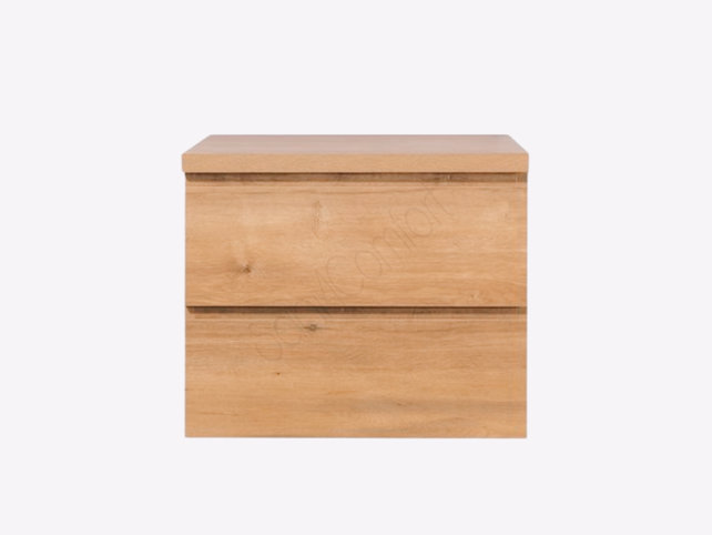 Badkamermeubel 60x50x45cm Sally Mat Eiken Topblad  zonder uitsparing