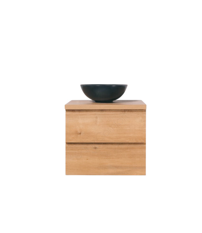 ALONI Badkamermeubel 60x50x45cm Sally Mat Eiken Topblad  zonder uitsparing