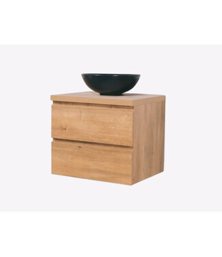 ALONI Badkamermeubel 60x50x45cm Sally Mat Eiken Topblad  zonder uitsparing