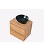 Badkamermeubel 60x50x45cm Sally Mat Eiken Topblad  zonder uitsparing