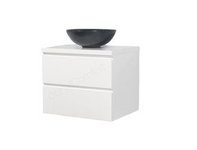 Badkamermeubel 60x50x45cm Sally Glans Wit Topblad zonder uitsparing