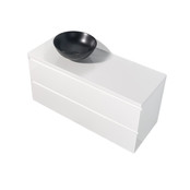 Badkamermeubel 120x50x45cm Sally Glans Wit Topblad zonder uitsparing