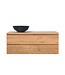 Badkamermeubel 120x50x45cm Sally Mat Eiken Topblad  zonder uitsparing