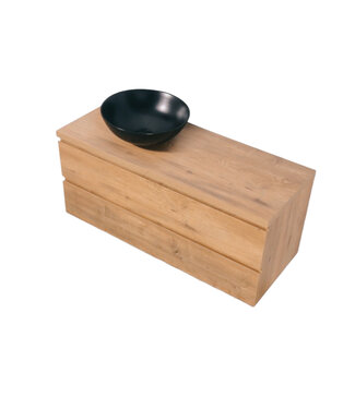 ALONI Badkamermeubel 120x50x45cm Sally Mat Eiken Topblad  zonder uitsparing