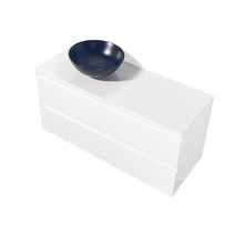 Badkamermeubel 120x50x45cm Sally Mat Wit Topblad zonder uitsparing