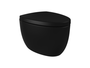 Hangtoilet Bocchi Etna Mat Zwart desijn toilet 54cm excl. zitting