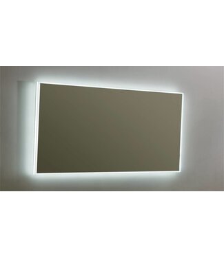 SANI-SUPPLY Badkamerspiegel Quatro 140x70cm LED Verlichting rondom Touch lichtschakelaar Dimbaar met Verwarming Anti Condens