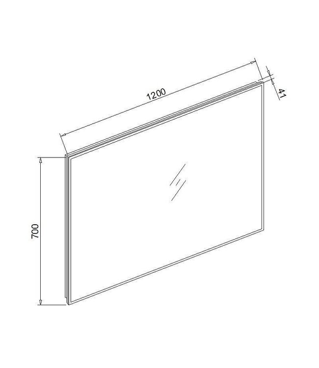 Badkamerspiegel Quatro 120x70cm LED Verlichting rondom Touch lichtschakelaar Dimbaar met Verwarming Anti Condens