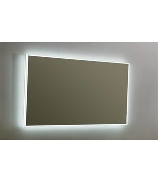 SANI-SUPPLY Badkamerspiegel Quatro 120x70cm LED Verlichting rondom Touch lichtschakelaar Dimbaar met Verwarming Anti Condens