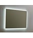 Badkamerspiegel Quatro 80x70cm LED Verlichting rondom Touch lichtschakelaar Dimbaar met Verwarming Anti Condens