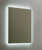 Badkamerspiegel Quatro 58x80cm LED Verlichting rondom Touch lichtschakelaar Dimbaar met Verwarming Anti Condens