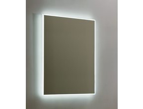 Badkamerspiegel Quatro 58x80cm LED Verlichting rondom Touch lichtschakelaar Dimbaar met Verwarming Anti Condens