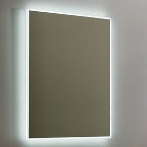 Badkamerspiegel Quatro 58x80cm LED Verlichting rondom Touch lichtschakelaar Dimbaar met Verwarming Anti Condens