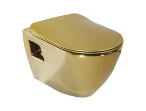 Hangtoilet Goud Creavit Tera TP325 met bidet incl. Softclose toiletbril