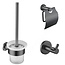 ALONI Toilet Accessoires Set Rondo Geborsteld koper Toiletrolhouder Toiletborstelhouder en Jashaak