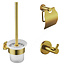 ALONI Toilet Accessoires Set Rondo Gun metal Toiletrolhouder Toiletborstelhouder en Jashaak