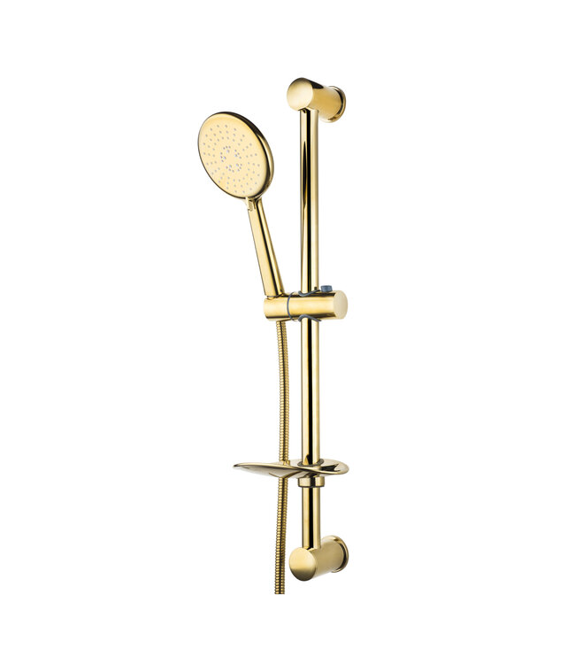 Glijstang set Douche Mila Zwart met 3-standen handdouche zeephouder