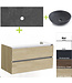 Badkamermeubel set Trend Dynasty Century Oak 100x47x52 cm natuursteen Topblad en Waskom