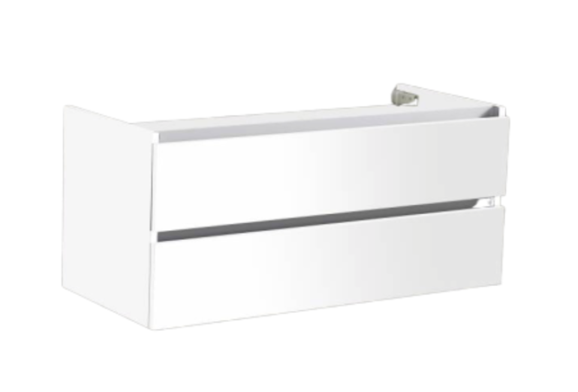 Badkamermeubel set Trend Dynasty Mat Wit 120x47x52 cm natuursteen Topblad en Waskommmen