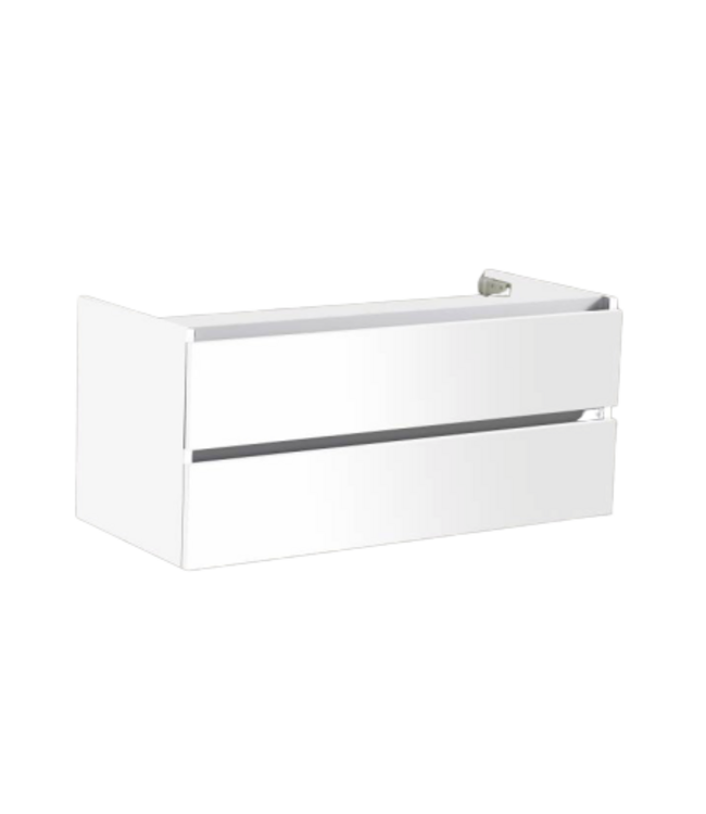 Badkamermeubel set Trend Dynasty Mat Wit 120x47x52 cm natuursteen Topblad en Waskommmen