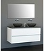 Badkamermeubel set Trend Dynasty Wit 120x47x52 cm natuursteen Topblad en Waskommmen