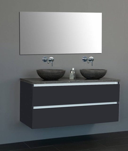 Badkamermeubel set Trend Dynasty Century Oak 120x47x52 cm natuursteen Topblad en Waskommmen Badkamermeubel set Trend Dynasty Century Oak 120x47x52 cm natuursteen Topblad en Waskommmen