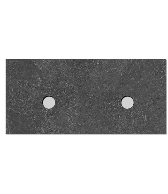 SANI-SUPPLY Badkamermeubel set Trend Dynasty Light Wood 120x47x52 cm natuursteen Topblad en Waskommmen