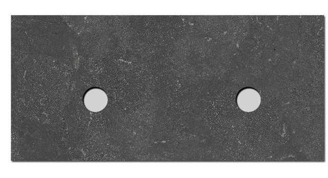 Badkamermeubel set Trend Dynasty Antraciet 120x47x52 cm natuursteen Topblad en Waskommmen